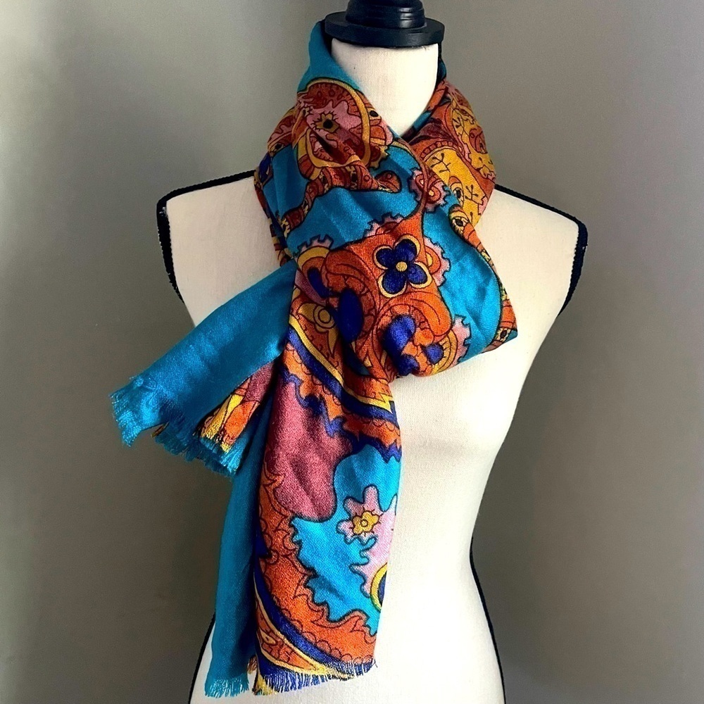 Collection Eighteen | Blues Browns and Golden Pashmina